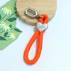 Huayang Cordón de Teléfono Tejido Floral Llavero Correa de Mano Anti-Pérdida Cadena de Teléfono Cuerda de Poliéster DIY Colgante Cruzado