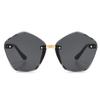 Gafas de sol para niños con protección UV, lote mixto 2024, nuevas gafas de sol angulares poligonales sin marco para niños y niñas