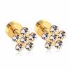 Brincos Europeus e Americanos Simples da Moda Transfronteiriços, Diamantes Brancos Exquisitos, Diamantes Mistos, Brincos de Flor Caracol, Vendas Diretas de Fábrica e Atacado