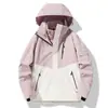 Roupa de Corrida para Casal Feminina Três em Um Anti-respingo 2024 Nova com Forro de Fleece Removível Roupa de Montanhismo para Exterior para Homens