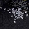 Cuentas Sueltas Prismáticas Facetadas de Cristal Blanco Artificial Cuentas Espaciadoras Facetadas como Diamante Accesorios para Pulseras de Joyería Hechas a Mano para DIY