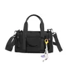 Bolsa tote redonda em bloco de cores estilo macaron coreano para atacado transfronteiriço, bolsa Boston tipo balde, bolsa transversal casual de ombro único para mulheres
