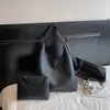 Bolso de Mano/Hombro Versátil de Color Sólido Retro con Textura de Nicho, Gran Capacidad, para Mujer, Viaje Diario, Casual, Bolso Tote Simple