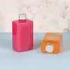 Copo de Chá de Leite Personalizado Processado Garrafa Plástica PET Descartável com Tampa 300ml Garrafa Quadrada Garrafa para Bebida para Viagem Bebida
