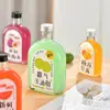 Garrafa de Bebida de Suco de Café de Extração a Frio 250ml Celebridade da Internet Estilo Ins com Tampa Garrafa de Vidro para Bebida Fria Feliz Chá Garrafa Pequena de Vinho