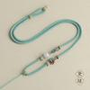 Collar con colgante de jade hetiano con nudo de mandala tejido a mano, estilo halter, con forma de fresa y cristal de jade.
