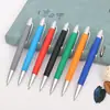 Bolígrafo de presión de color de alto valor cromático para estudiantes logo imprimible bolígrafo publicitario bolígrafo no gotea tinta