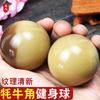 Cuerno de Yak Balonmano Hilo Dorado Mango de Sauce Marino Pieza Cera de Abeja Ámbar Balonmano Jugar Pelota de Fitness Pieza de Mango de Artesanía de Resina