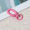 Hebilla de U colorida, hebilla de ocho, hebilla de resorte pintada de aleación, piezas de accesorios para manualidades, anillo de conexión para llavero, colgante para bolso