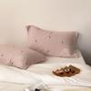 Funda de almohada de gasa de algodón estilo japonés, Funda de almohada de velo de algodón puro con estampado floral pequeño fresco, Funda de almohada suave y transpirable