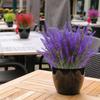 Planta Exterior Transfronteiriça Roxo Lavanda Buquê Divisória de Cerca Flor Artificial de Plástico Decoração de Casa Casamento Varanda