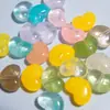 Cuentas de Niebla de Nube Durazno Gordo Dos Tonos Corazón Agujero Recto Lindas Cuentas Hechas a Mano DIY Collar Cadena de Teléfono Móvil Joyería de Accesorios Ins