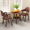 Mesa de chá e cadeiras para varanda, mesa e cadeiras simples para sala de jantar em casa, mesa redonda pequena de camada dupla, conjunto de mesa e cadeiras de lazer para loja de milk tea, mesa e cadeiras para reunião