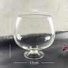 Tanque Redondo Transparente de Vidrio para Peces Dorados Micro Paisaje Florero Hidropónico Escritorio Huevo de Dragón Tanque Ecológico para Peces Florero Copa de Vino Maceta