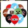 Globos de látex de dibujos animados con diseños impresos personalizados, decoraciones de globos de cumpleaños, artículos para fiestas, globos de moda transfronterizos para niños