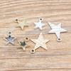 Diy estilo coreano jóias cor preservando ouro prata liga acessórios brilhante estrela de cinco pontas impressão Inglês estrela de cinco pontas
