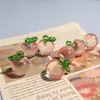 Colgante de Cereza Pequeña Resina de Durazno Alta Transparencia Exquisito con Perlas Material Hecho a Mano Joyería Linda Accesorios para DIY Hecho a Mano