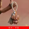 Colgante de llavero DIY estilo Tang de los Doce Zodíacos, charm para bolso, colgante, regalo de artesanía de madera estilo chino