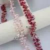Material para Bisutería DIY de Cuentas Rosas Cristal Artificial Agujero Recto Cuentas Sueltas con Agujero Cuentas Planas Cuentas Redondas Accesorios de Cuentas de Vidrio