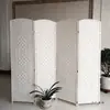Biombo Dobrável de Vime e Rattan, Divisória Artesanal, Madeira Maciça, Entrada de Hotel Estilosa, Sala de Estar, Quarto, Biombo Dobrável Móvel, Minimalista