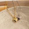 Collar con colgante de amor de moda transfronteriza de Europa y Estados Unidos, cadena de clip de papel explosión de Amazon, minimalista versátil, cadena para clavícula para mujer