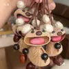 Campanilla de Viento de Cáscara de Fruta Muñeco de Vaina de Frijol Colgante Hecho a Mano DIY para Bolsa de Plantas Llavero Decorativo Regalo Creativo Colgante para Coche
