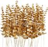 Planta de simulação de flor falsa de plástico transfronteiriço Halloween Eucalipto preto Prata dourada Casa All-match Suprimentos decorativos