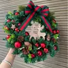 Adornos navideños, corona navideña, adornos colgantes para puerta, colgante de ratán, diseño de escena de hotel y centro comercial, árbol de Navidad