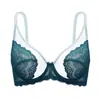 Novo Sutiã Feminino Europeu e Americano Sexy de Renda com Laterais Afuniladas e Aro Fino Reduz o Tamanho de Seios Grandes