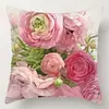 Nueva Funda de Almohada Floral Colorida con Patrón de Rosas para el Hogar Regalo de Vacaciones Almohada para Siesta en el Sofá del Coche