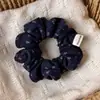Goma para el pelo vintage de tela floral para mujer, estilo artístico y rústico, pequeña liga para el pelo floral, accesorio para el pelo suave y versátil