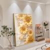 Estilo Crema Girasol Pintura Decorativa para Sala de Estar Textura Floral Fondo de Sofá Pared Pintura de Piso Puerta de Entrada Mural de Entrada