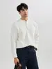 Suéter Henley de punto pesado estilo americano, casual y adecuado para el trabajo, color liso, manga larga, para hombre otoño/invierno, estilo old money, tejido retro