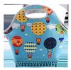 Nova bolsa de almoço portátil dobrável para piquenique, bolsa de isolamento impressa, bolsa de almoço para mergulho com desenho animado, bolsa para lancheira