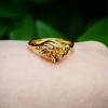 Anillo de Flor Dorada Chapado en Oro Arena Vietnamita Estilo Nuevo, Joyería Falsa Dorada, Anillo para Mujer, Artículo Caliente de Transmisión en Vivo Venta al por Mayor