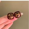 Amor Cálido de Invierno ~ Pendientes Maillard Ankora Rojo Leopardo de Otoño e Invierno Pendientes Elegantes Retro para Mujer Pendientes Avanzados
