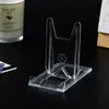 Estante de bandeja de plástico Aidou estante pequeño para exhibición de tarjetas soporte transparente estante de exhibición de fotos de escritorio soporte ajustable soporte para teléfono móvil