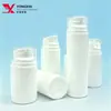 Botella de Vacío Blanca Porcelana PP de 30-120ml Botella de Viaje con Cierre Material de Empaque para Producto de Cuidado de la Piel Loción Esencia