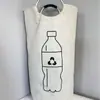 Tecido Oxford Alça de Alumínio Garrafa de Reciclagem Personalizada Simples Saco de Armazenamento Cesto de Roupas Sujas Dobrável para Casa Saco de Reciclagem