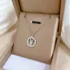 [Acero de titanio para todo el cuerpo] anillo personalidad de conejo estilo minimalista collar de oro real en horno femenino ins cadena de clavícula de celebridad de Internet