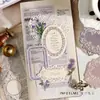 Papel de Notas Infeelme en Caja, Serie Palabras Cálidas y Sueños Viejos, Materiales Artísticos en Relieve para Diario, 30 Hojas, 4 Diseños