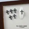 Acessórios para Unhas em Formato de Cruz Mais Vendidos, Pedras Strass Populares de Liga para Nail Art, Decorações de Unhas Versáteis Estilo Retro Doce-Cool Europeu e Americano