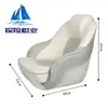 Asiento Marino Lancha Yate Sofá Doble Silla Aleación de Aluminio Barco PVC Protección Solar Silla Plegable Duradero
