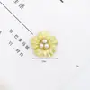 Novos Acessórios para Joias DIY Folha Cravejada de Diamantes em Liga de Zinco, Materiais e Acessórios para Decoração de Capa de Celular Flor de Pérola