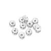Cuentas Espaciadoras de Anillo de Diamante Coloridas con Incrustaciones de Diamante, Cuentas para Pulsera con Forma de Rueda 4/6/8/10 mm, Accesorios para Joyería Hechos a Mano para Bricolaje