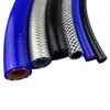 Mangueira de silicone trançada, resistente a alta pressão, tubo transparente reforçado, camada única, camada dupla, padrão de malha, múltiplas especificações, grau alimentício, em estoque para atacado