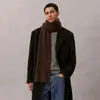 Bufanda de Lana y Cachemir para Hombre (90% Lana, 10% Cachemir), Cálida para Otoño e Invierno, de Alta Gama, Estilo Coreano, Calentador de Cuello de Punto Versátil