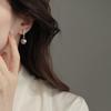 Versión coreana de aretes de perlas de circonita para mujer aretes de plata esterlina aretes de estilo pequeño y fragante nueva explosión 2024 aretes de alto sentido