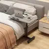Mesita de noche posparto, Móvil, Altura ajustable, Plegable, Mesa de comedor para cuidados, Cama de paciente en habitación de hospital, Mesa para comer para ancianos postrados en cama