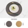 Mantel individual de cuero de doble cara para manualidades, tapete para taza de té, impermeable y a prueba de aceite, tapete de mesa con aislamiento térmico para restaurante occidental, tapete para tazón de comida, posavasos